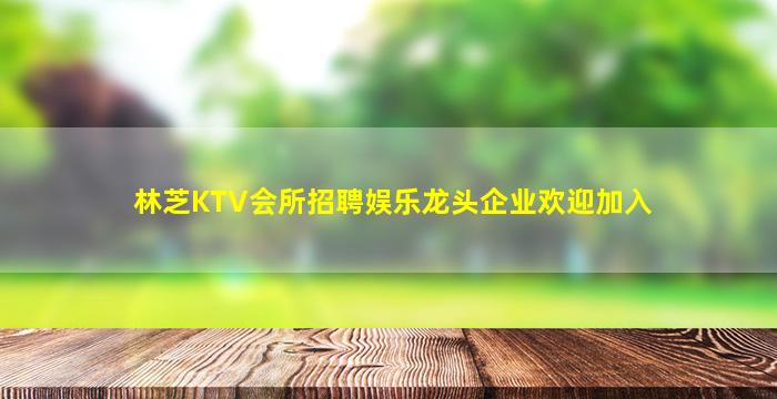 林芝KTV会所招聘娱乐龙头企业欢迎加入